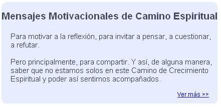 Mensajes Motivacionales; www.caminoespiritual.blogspot.com